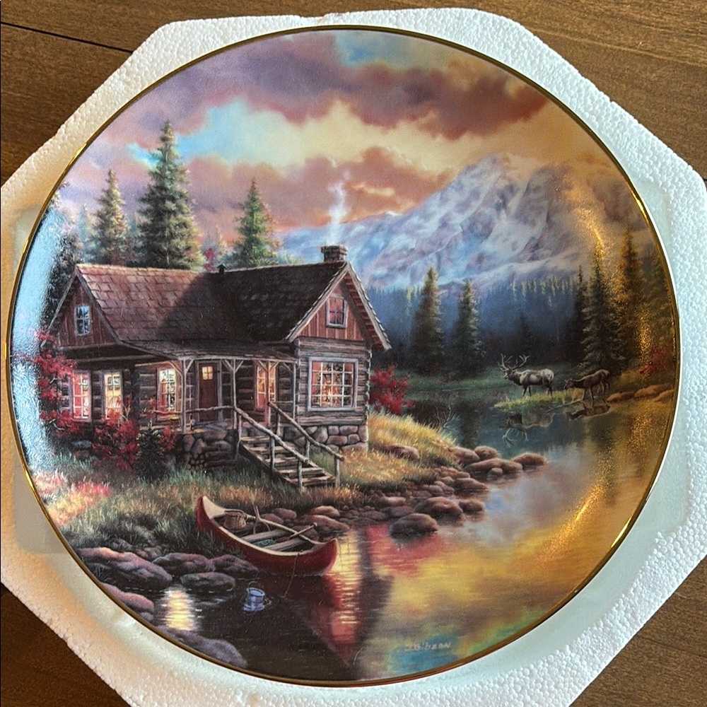 Vintage Bradford Exchange “Autumn’s Twilight” Decorative Plate by Judy Gibson